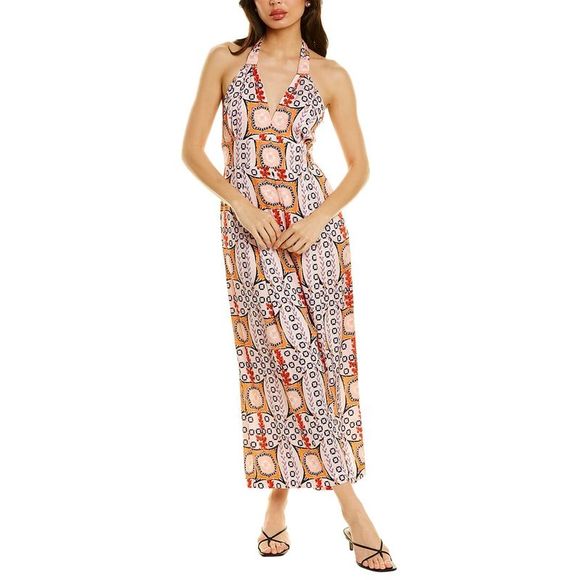 Temperley London Pants - Temperley London Womens  Etoile Printed Silk-Blend Jumpsuit, Pink